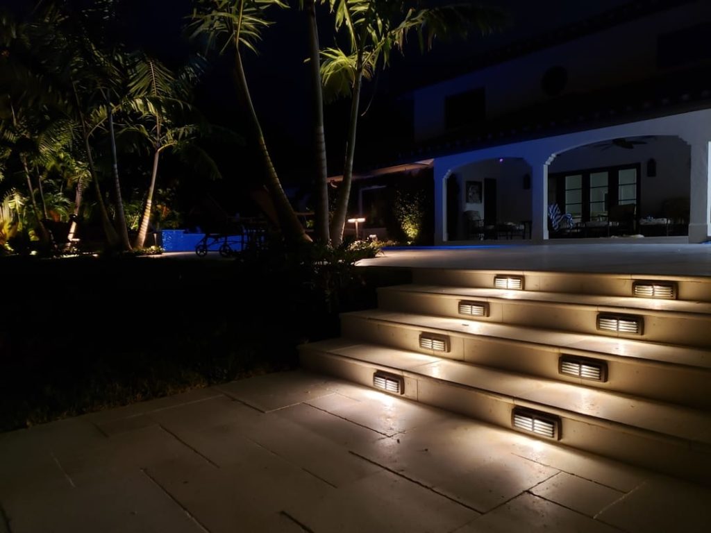 William Sample Landscape Lighting Residential Property Stairs view